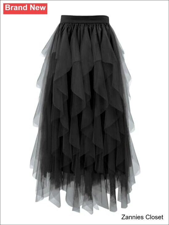 Dresses & Skirts - 👻 Women's A Line Fairy Tiered Tulle Skirt Long Mesh Flowy Layered Maxi Skirt